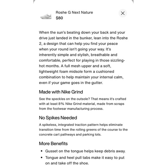 Nike Roshe G Next Nature Spikeless Golf Shoes ~ Pink Men's 9.5 US NWOB $80 - Picture 3 of 9